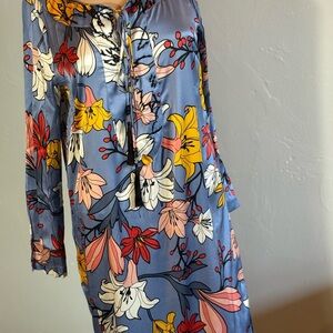 Joyce & Girl Silk Floral Tunic Dress Size Small